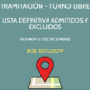 tramitación procesal lista definitiva