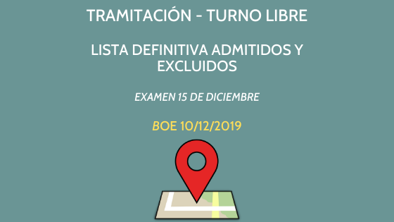 Tramitación Procesal: Relación definitiva de admitidos y excluidos