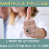 Tramitación lista de aprobados