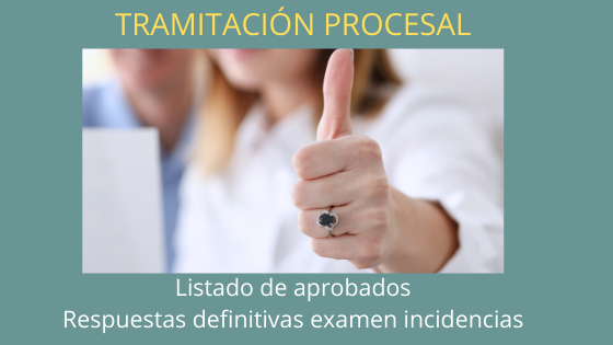 Tramitación lista de aprobados