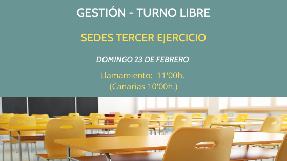 Sedes examen tercer ejercicio: Gestión Procesal