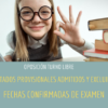 listas provisionales y fechas examen