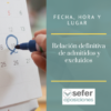 fecha y hora de examen